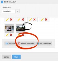 Media gallery - add YouTube video